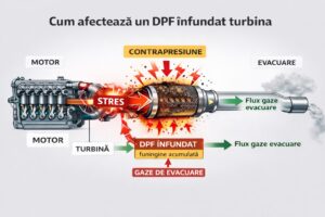 dpf infundat contrapresiune turbina